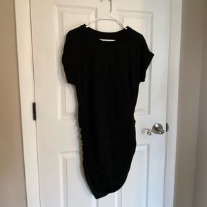 Cupio Black Ruched T-shirt Dress Size L